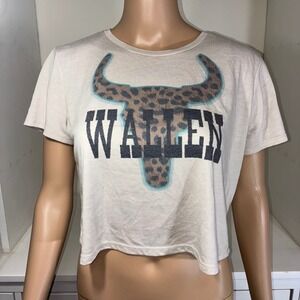 Morgan WallenPrint Cropped T Shirt Women's Size Medium